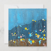 Abstract regenschilderij kaart (Voorkant)