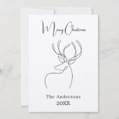 Abstract rendier beige ambacht moderne kerst feestdagenkaart (Voorkant)