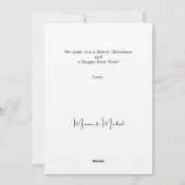 Abstract rendier beige ambacht moderne kerst feestdagenkaart (Achterkant)