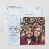 Abstract rendier met rode neus, van buitenbeentjes feestdagenkaart (Voorkant / Achterkant)