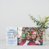 Abstract rendier met rode neus, van buitenbeentjes feestdagenkaart (Staand voorkant)