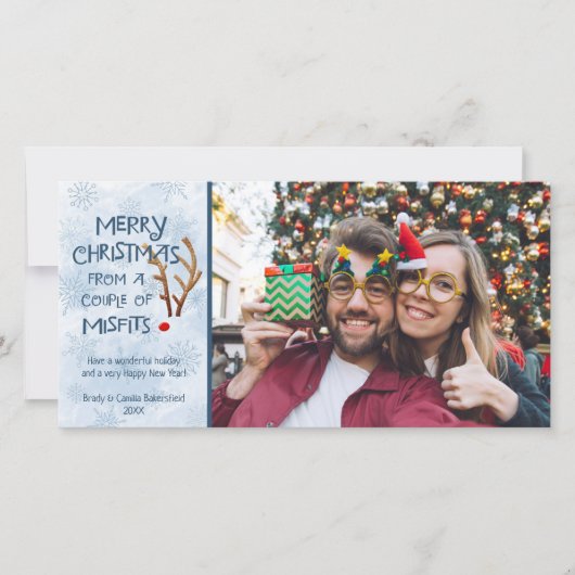 Abstract rendier met rode neus, van buitenbeentjes feestdagenkaart (Voorkant)