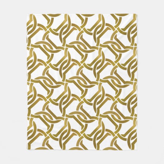 Abstract repeatable background of golden twisted s fleece deken (Voorkant)