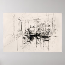 Abstract Restaurant Bar Scene -