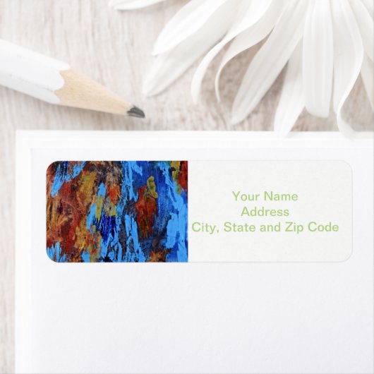 Abstract retouradreslabel voor ontwerp, herfst. etiket (Insitu)