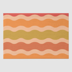 Abstract retro 70er jaren groovy funky golven tissuepapier
