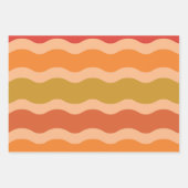 Abstract retro 70s groovy funky golven inpakpapier vel (Voorkant 2)