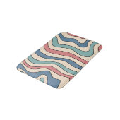 Abstract Retro 70s Marmeren Blauw Rood Groovy Patr Badmat (Gekanteld)