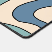 Abstract Retro 70s Marmeren Blauw Rood Groovy Patr Bureaumat (Hoek)