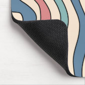 Abstract Retro 70s Marmeren Blauw Rood Groovy Patr Muismat (Hoek)