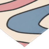 Abstract Retro 70s Marmeren Blauw Rood Groovy Patr Tafelkleed (Gekanteld)