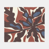 Abstract Retro Blad Motief Fleece Deken (Voorkant (Horizontaal))