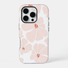 Abstract Retro bloemennaadloos patroon iPhone 16 Pro Hoesje