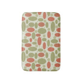 Abstract retro-bruin beige groene zee springsteen badmat (Voorkant Verticaal)