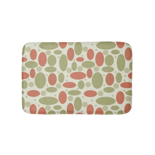 Abstract retro-bruin beige groene zee springsteen badmat (Voorkant)