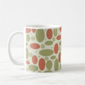 Abstract retro-bruin beige groene zee springsteen koffiemok (Links)