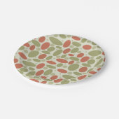 Abstract retro-bruin beige groene zee springsteen papieren bordje (Gekanteld)