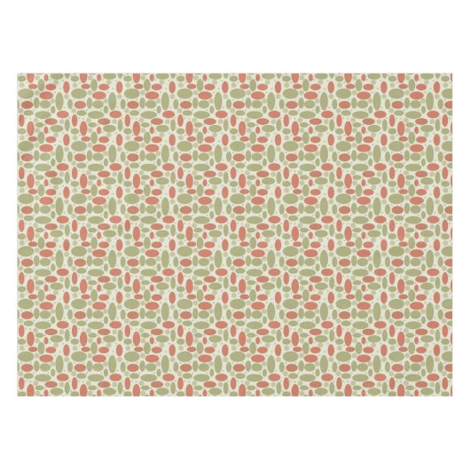 Abstract retro-bruin beige groene zee springsteen tafelkleed (Voorkant (Horizontaal))