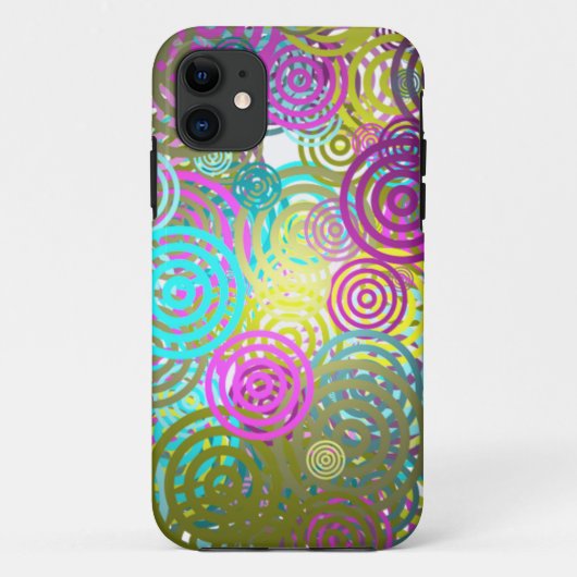 Abstract retro cirkelpatroon Case-Mate iPhone case (Achterkant)