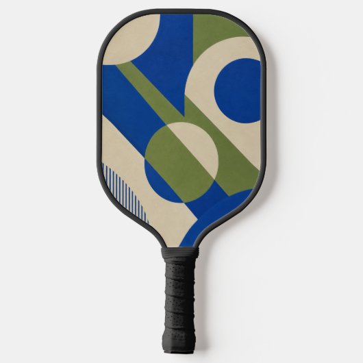 Abstract Retro Design Geometrisch Pickeball Paddle (Achterkant)