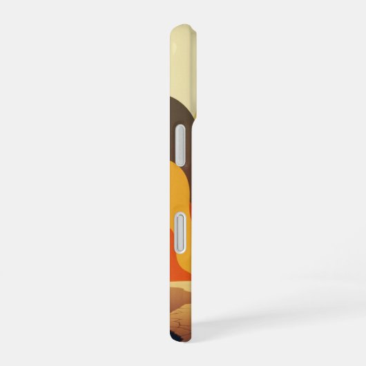 Abstract Retro-Gaming Floating Cliffs iPhone 16 Hoesje (Rechterkant)