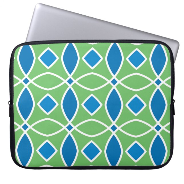 Abstract Retro Geometric seamless pattern with tri Laptop Sleeve (Voorkant)