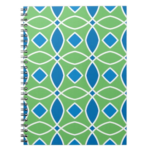 Abstract Retro Geometric seamless pattern with tri Notitieboek (Voorkant)