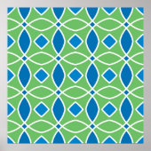 Abstract Retro Geometric seamless pattern with tri Poster (Voorkant)