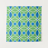 Abstract Retro Geometric seamless pattern with tri Wandkleed (Voorkant)
