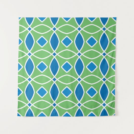 Abstract Retro Geometric seamless pattern with tri Wandkleed (Voorkant)