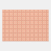 Abstract Retro Geometrisch Behang in Warme Tonen Inpakpapier Vel (Voorkant 3)