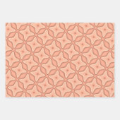 Abstract Retro Geometrisch Behang in Warme Tonen Inpakpapier Vel (Voorkant 2)