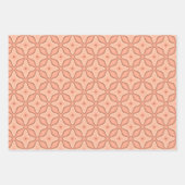 Abstract Retro Geometrisch Behang in Warme Tonen Inpakpapier Vel (Voorkant)