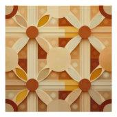 Abstract retro geometrisch patroon perfect poster (Voorkant)