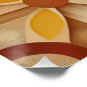 Abstract retro geometrisch patroon perfect poster (Hoek)