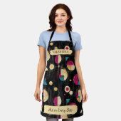 Abstract Retro Geometrisch Schort met Aangepaste N (Gedragen)