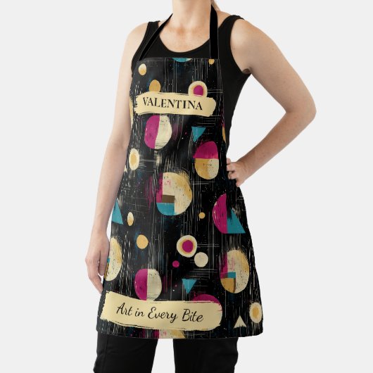 Abstract Retro Geometrisch Schort met Aangepaste N (Insitu)