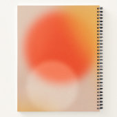 Abstract Retro Gradiënt Oranje Aangepaste Naam  Notitieboek (Achterkant)