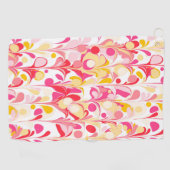Abstract Retro Marmeren Patroon Roze Golfhanddoek (Horizontaal)
