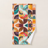 Abstract Retro Modern Squares Collectie Bad Handdoek (Handdoek)
