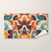 Abstract Retro Modern Squares Collectie Bad Handdoek (Handdoek)