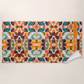 Abstract Retro Modern Squares Collectie Strandlaken (Voorkant)