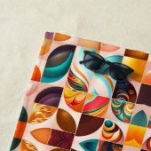 Abstract Retro Modern Squares Collectie Strandlaken (In situ)