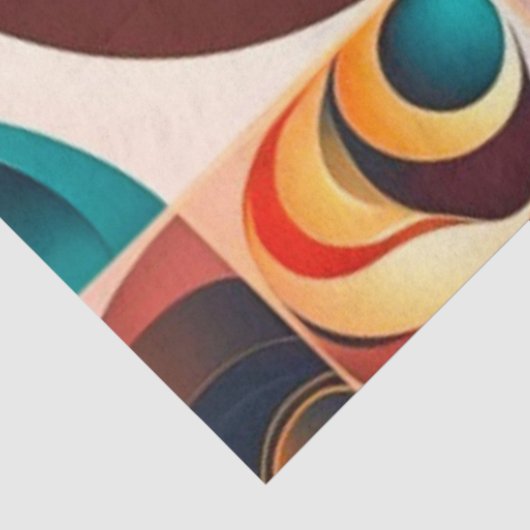 Abstract Retro Modern Squares Collectie Tissuepapier (Detail)