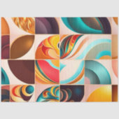 Abstract Retro Modern Squares Collectie Tissuepapier (Voorkant)