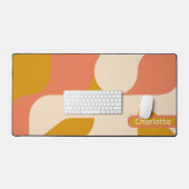 Abstract Retro Patroon gepersonaliseerd Bureaumat (Keyboard & Muis)