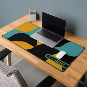 Abstract Retro Patroon gepersonaliseerd Bureaumat