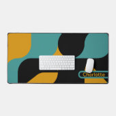 Abstract Retro Patroon gepersonaliseerd Bureaumat (Keyboard & Muis)