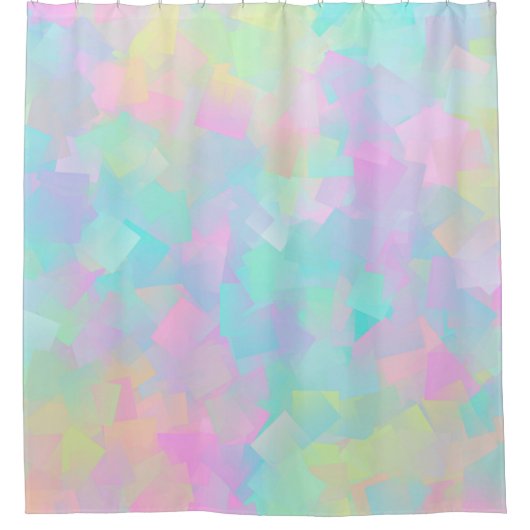 Abstract retro pattern of geometric shapes in pink douchegordijn (Voorkant)