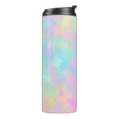 Abstract retro pattern of geometric shapes in pink thermosbeker (Gedraaid links)